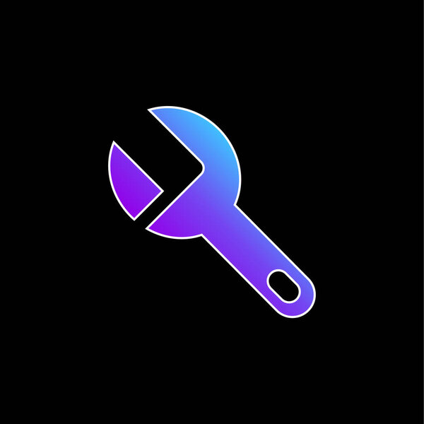 Big Wrench blue gradient vector icon