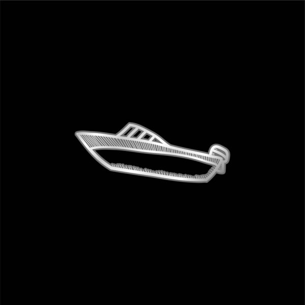 Серебристый металлический значок