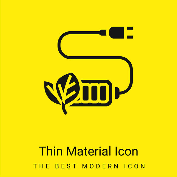 Battery Charge minimal bright yellow material icon