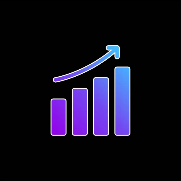 Staafdiagram Blauw Gradiënt Vector Pictogram — Stockvector