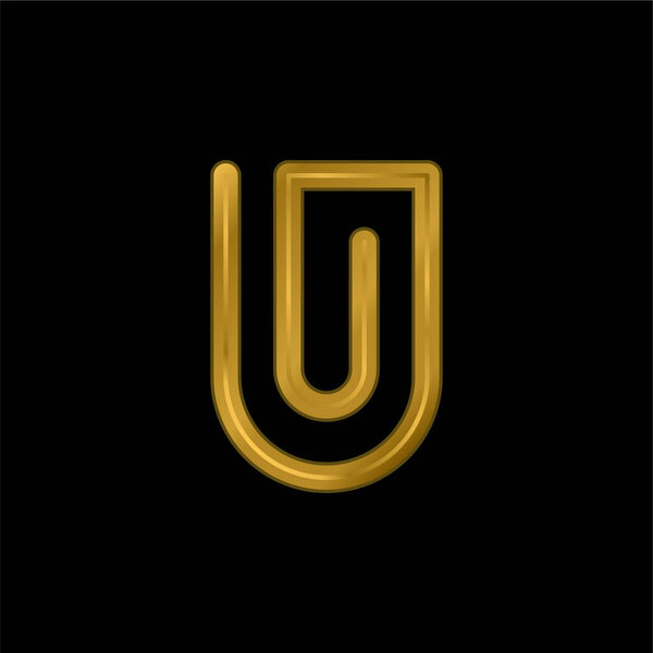 Прикрепите золотой металлический значок или вектор логотипа