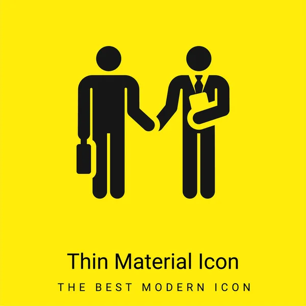 Bargain Minimal Bright Yellow Material Icon — Stock Vector
