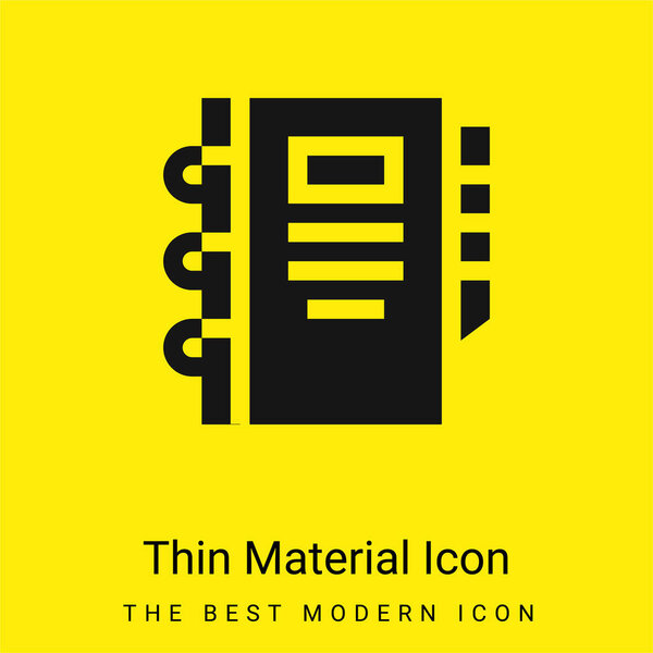 Повестка дня минимальный ярко желтый материал значок