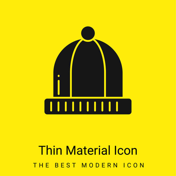 Beanie minimal bright yellow material icon
