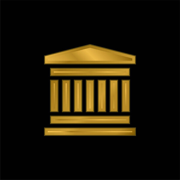 Позолоченная икона банка или вектор логотипа