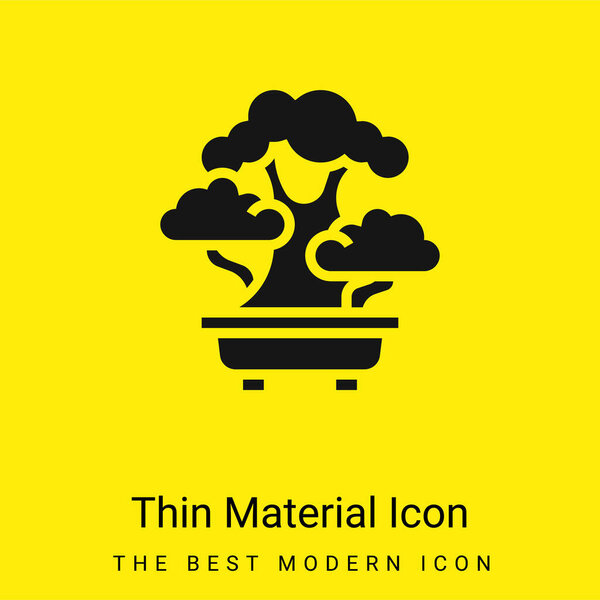 Bonsai minimal bright yellow material icon