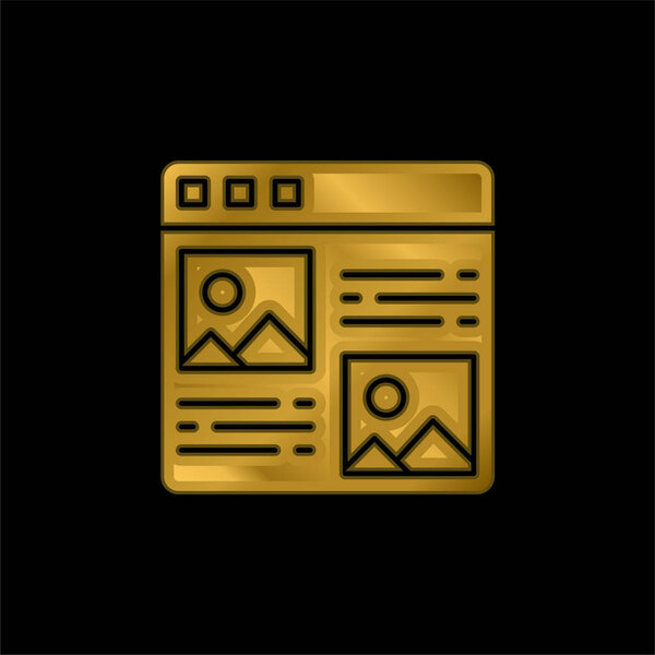 Позолоченная икона или вектор логотипа