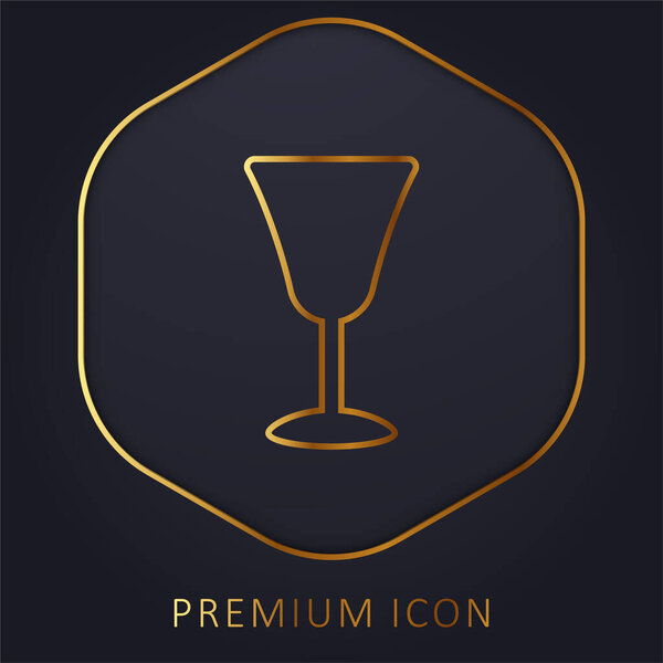 Big Goblet golden line premium logo or icon