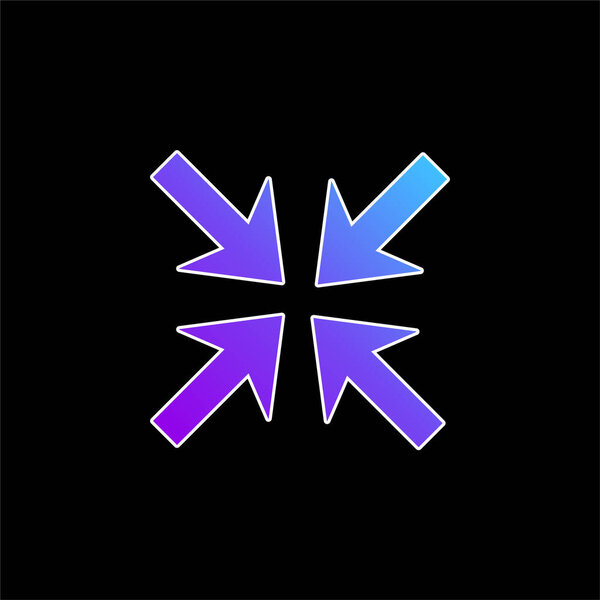 Arrow Join blue gradient vector icon