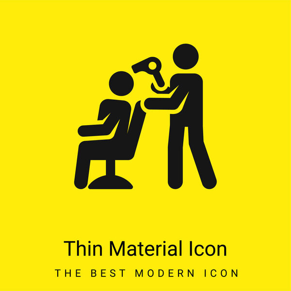Barber minimal bright yellow material icon