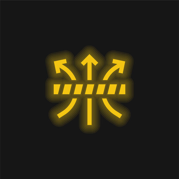 Дышащий желтый светящийся неоновый значок