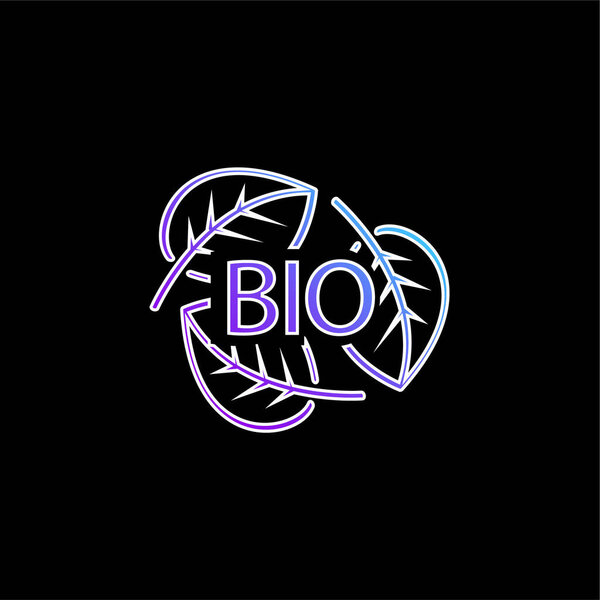 Bio Mass Eco Energy blue gradient vector icon