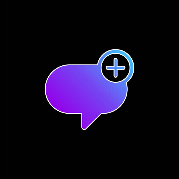 Add Message blue gradient vector icon