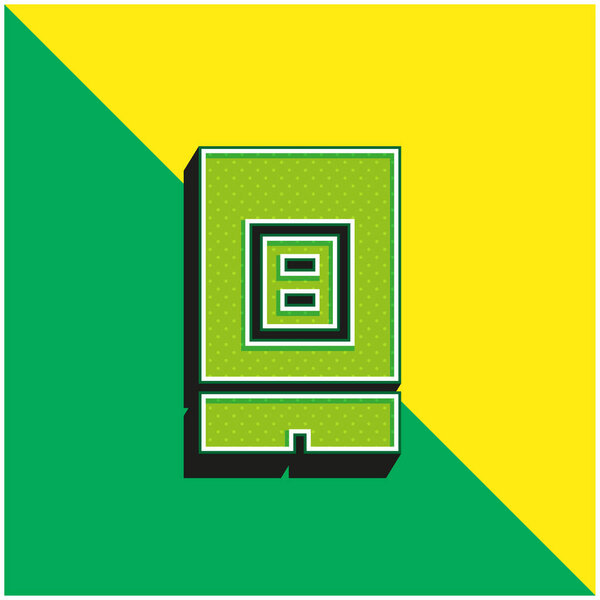 App Green и желтый современный 3d векторный логотип