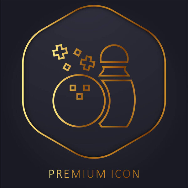 Bowling golden line premium logo or icon