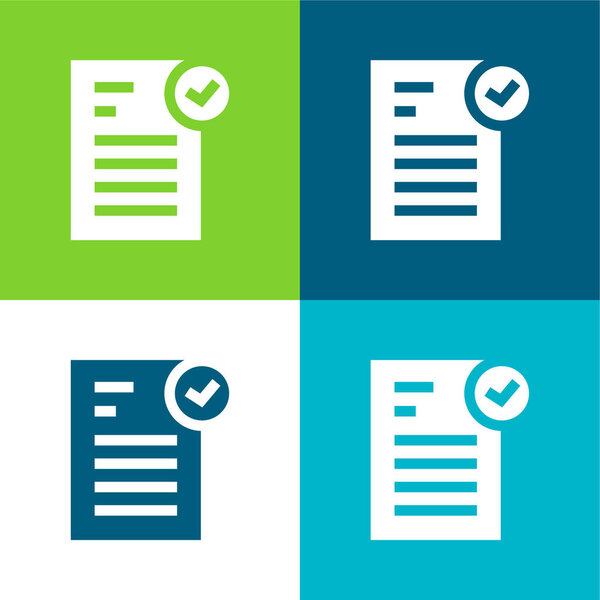 Утвержденный четырехцветный минимальный набор значков