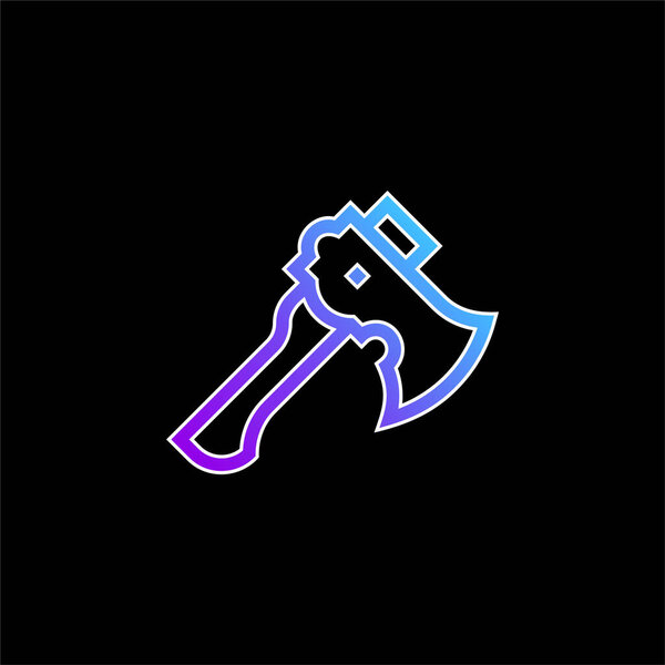 Axe blue gradient vector icon