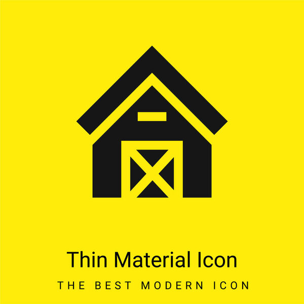 Barn minimal bright yellow material icon