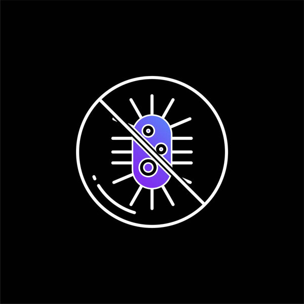 Bacteria blue gradient vector icon