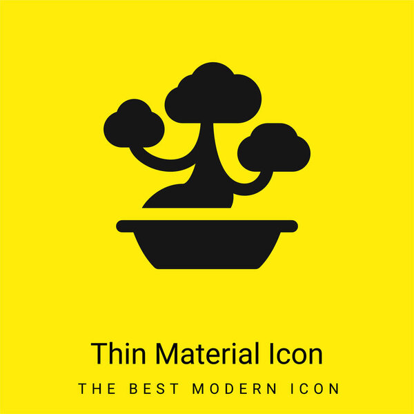Bonsai minimal bright yellow material icon