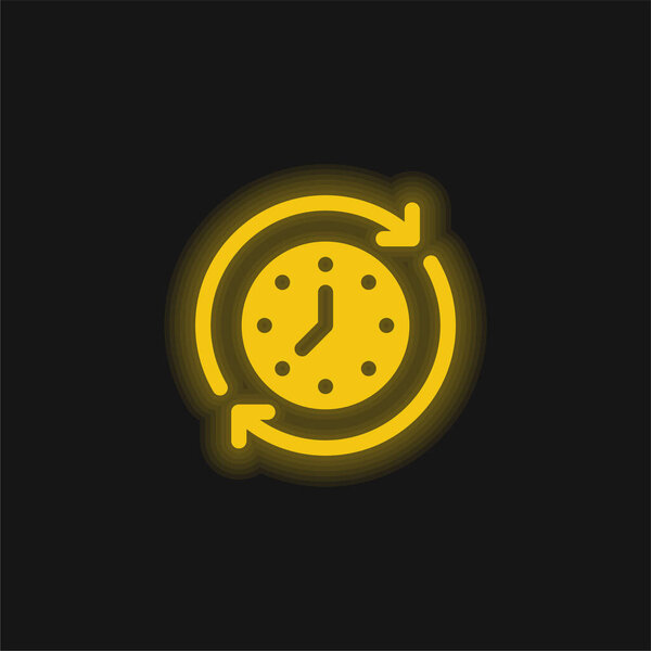 Adjust yellow glowing neon icon