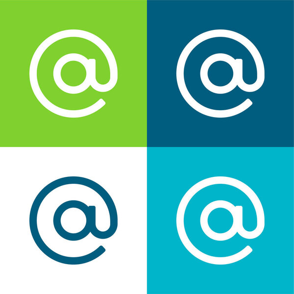 У плоского четырехцветного минимального набора значков