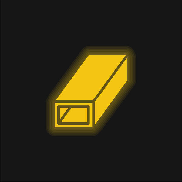Beam yellow glowing neon icon