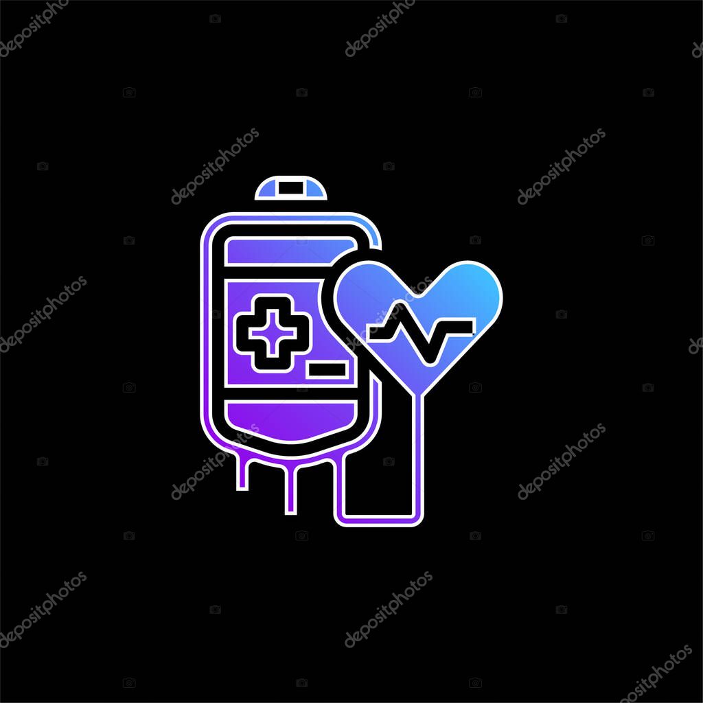 Blood Donation blue gradient vector icon