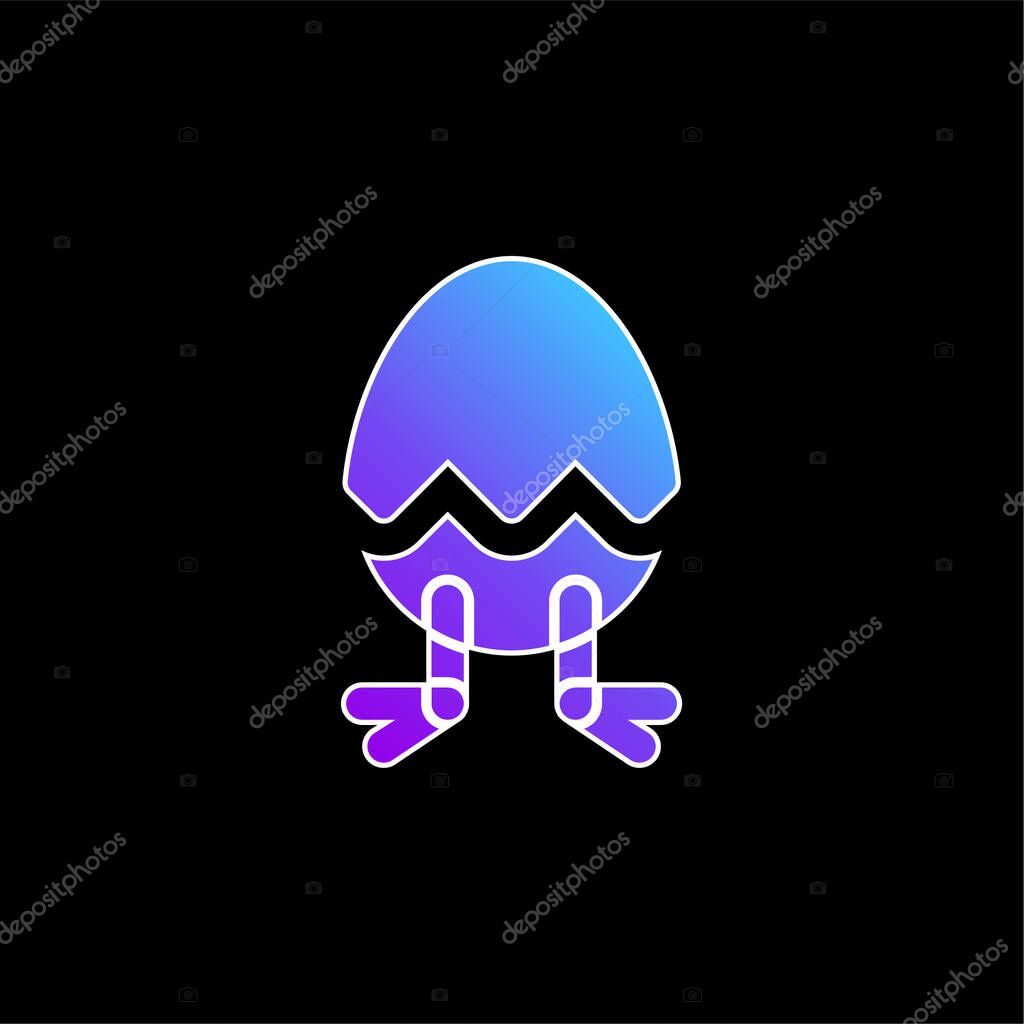 Birth blue gradient vector icon