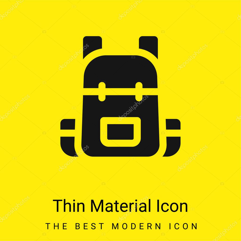 Backpack minimal bright yellow material icon