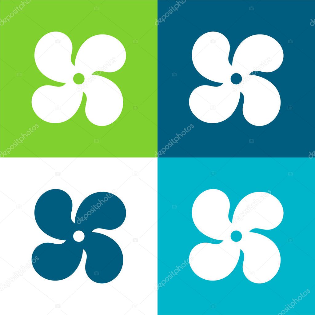 AC Flat four color minimal icon set