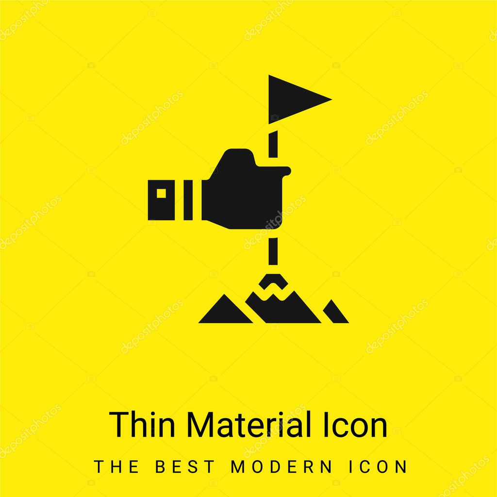 Achievement minimal bright yellow material icon