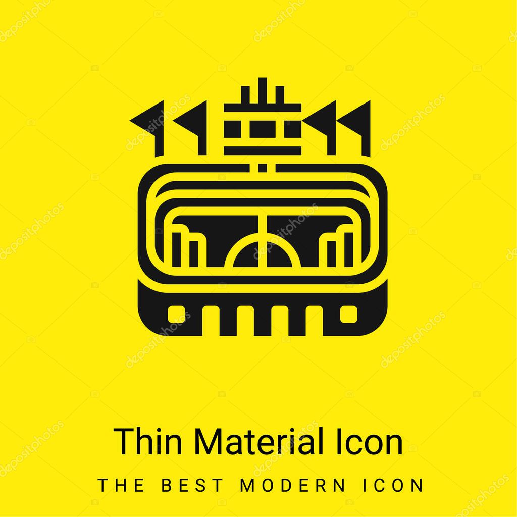 Arena minimal bright yellow material icon