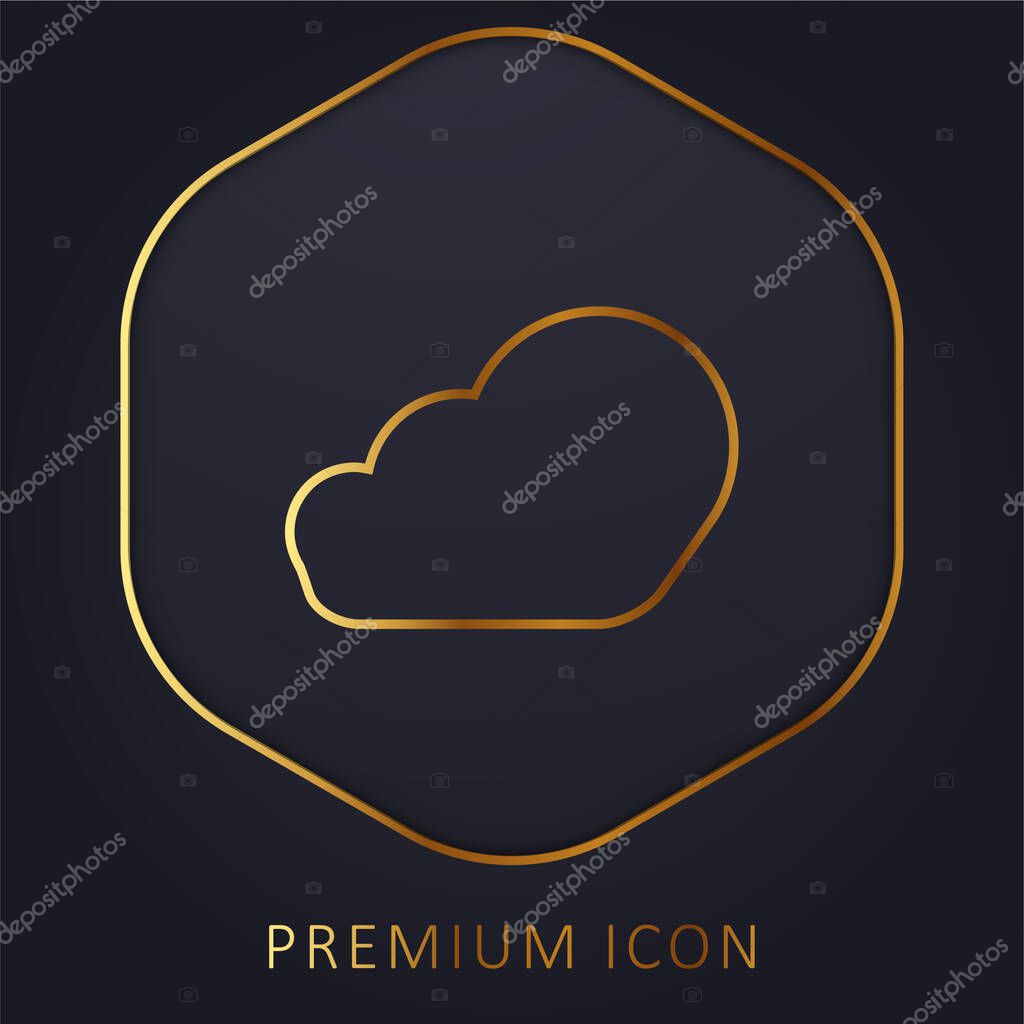 Ascendant Cloud golden line premium logo or icon