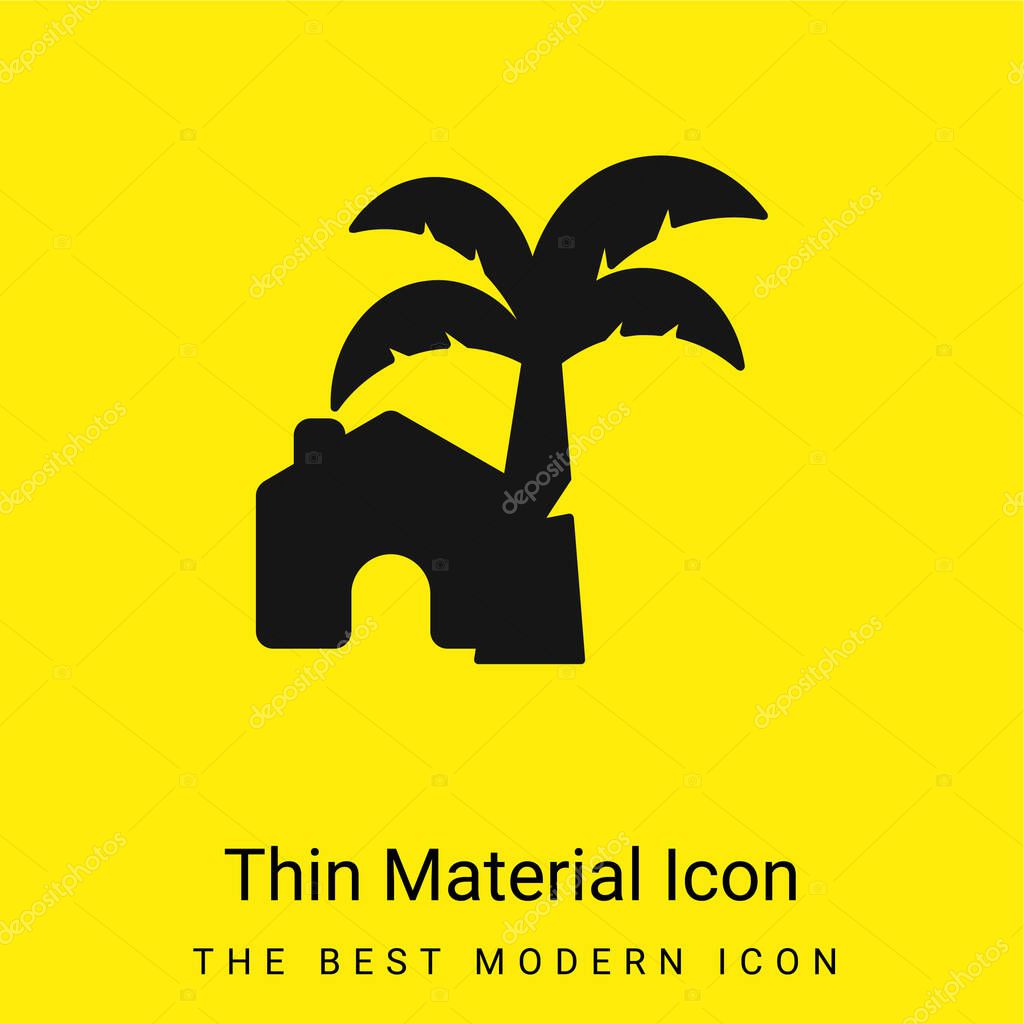 Beach House minimal bright yellow material icon