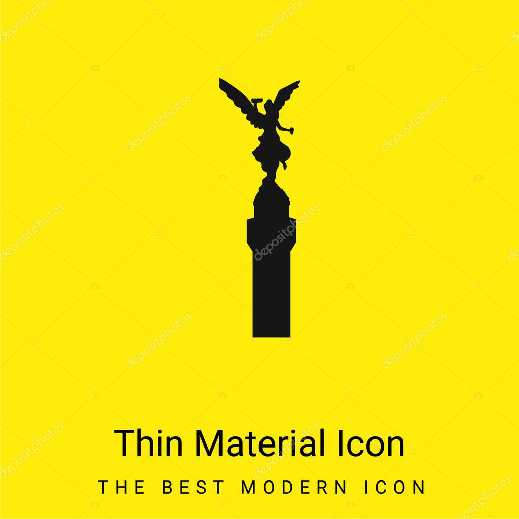 Angel Of Independence Of Mexico minimal bright yellow material icon