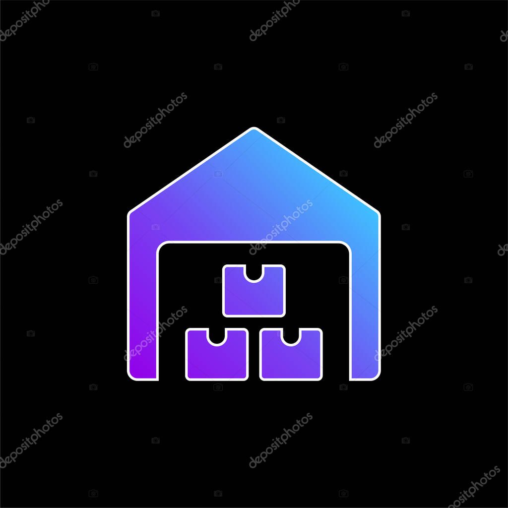 Boxes blue gradient vector icon