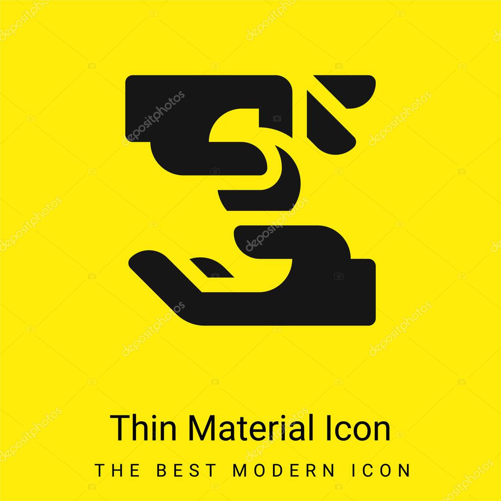 Alms minimal bright yellow material icon