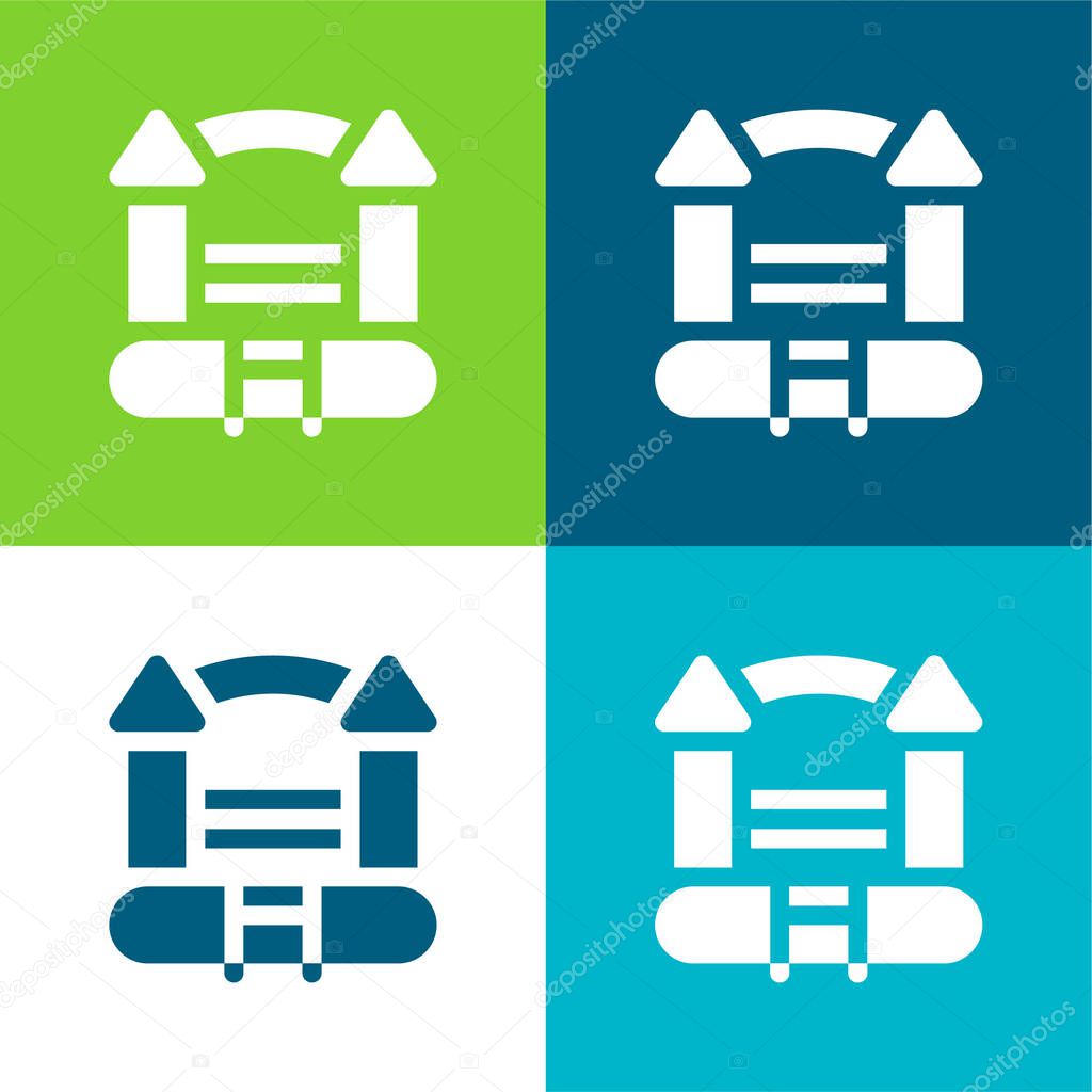 Bouncy Castle Flat Four Color Minimal Icon Set Premium Vector In Adobe Illustrator Ai Ai Format Encapsulated Postscript Eps Eps Format<script async src=