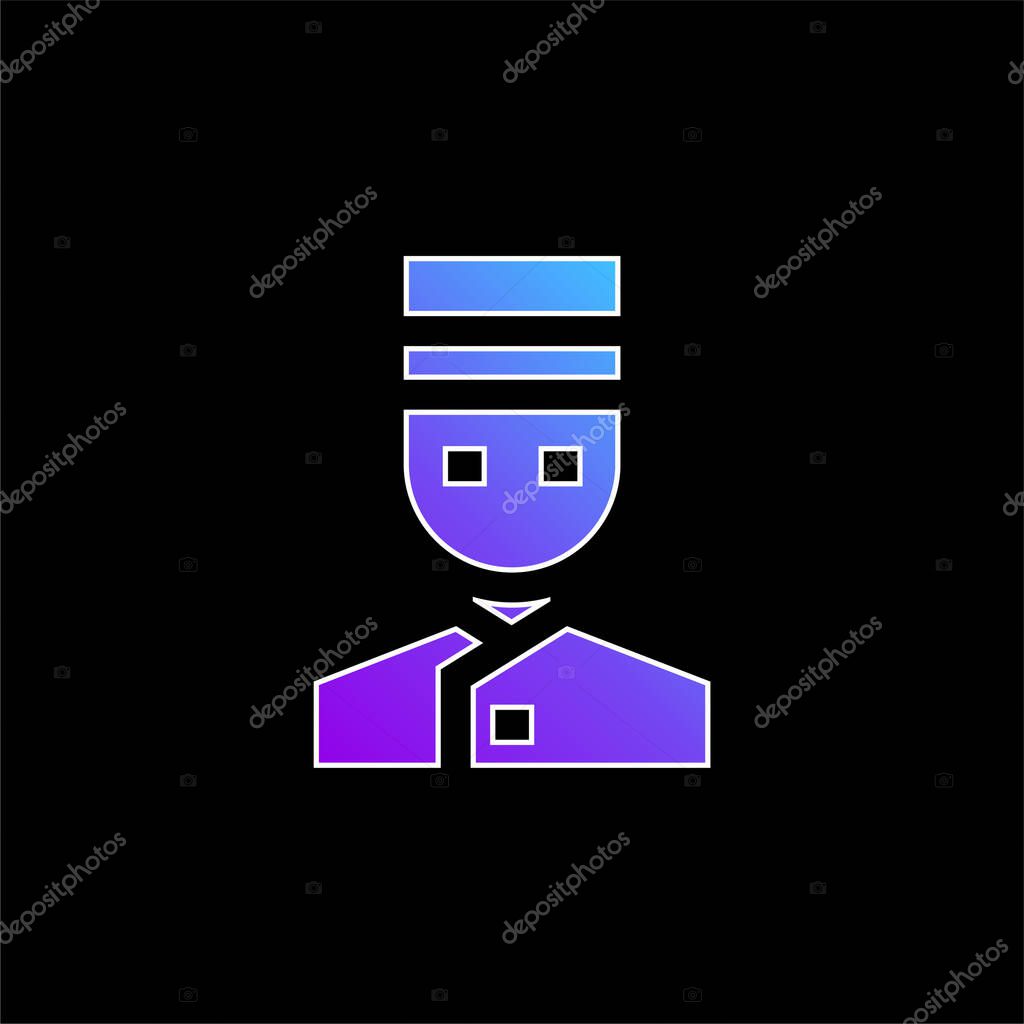 Bellhop blue gradient vector icon