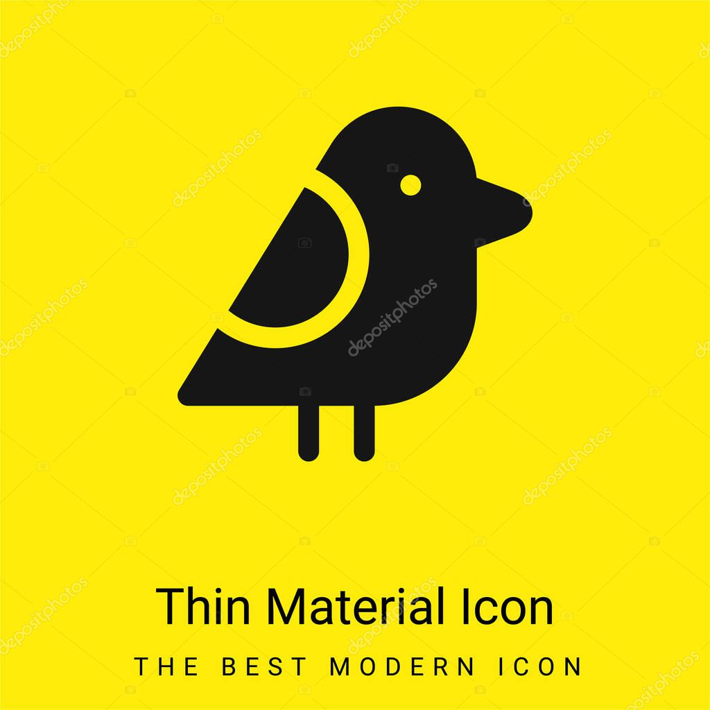 Bird minimal bright yellow material icon