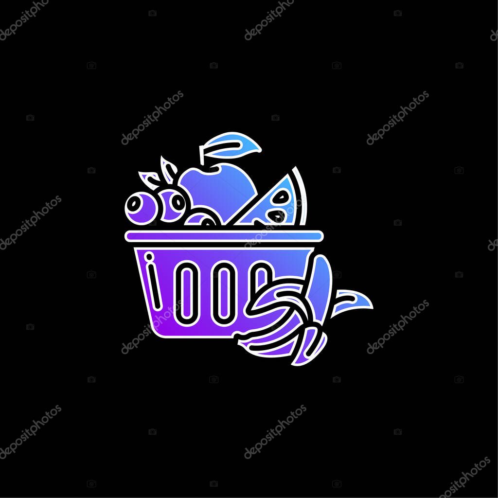 Basket blue gradient vector icon