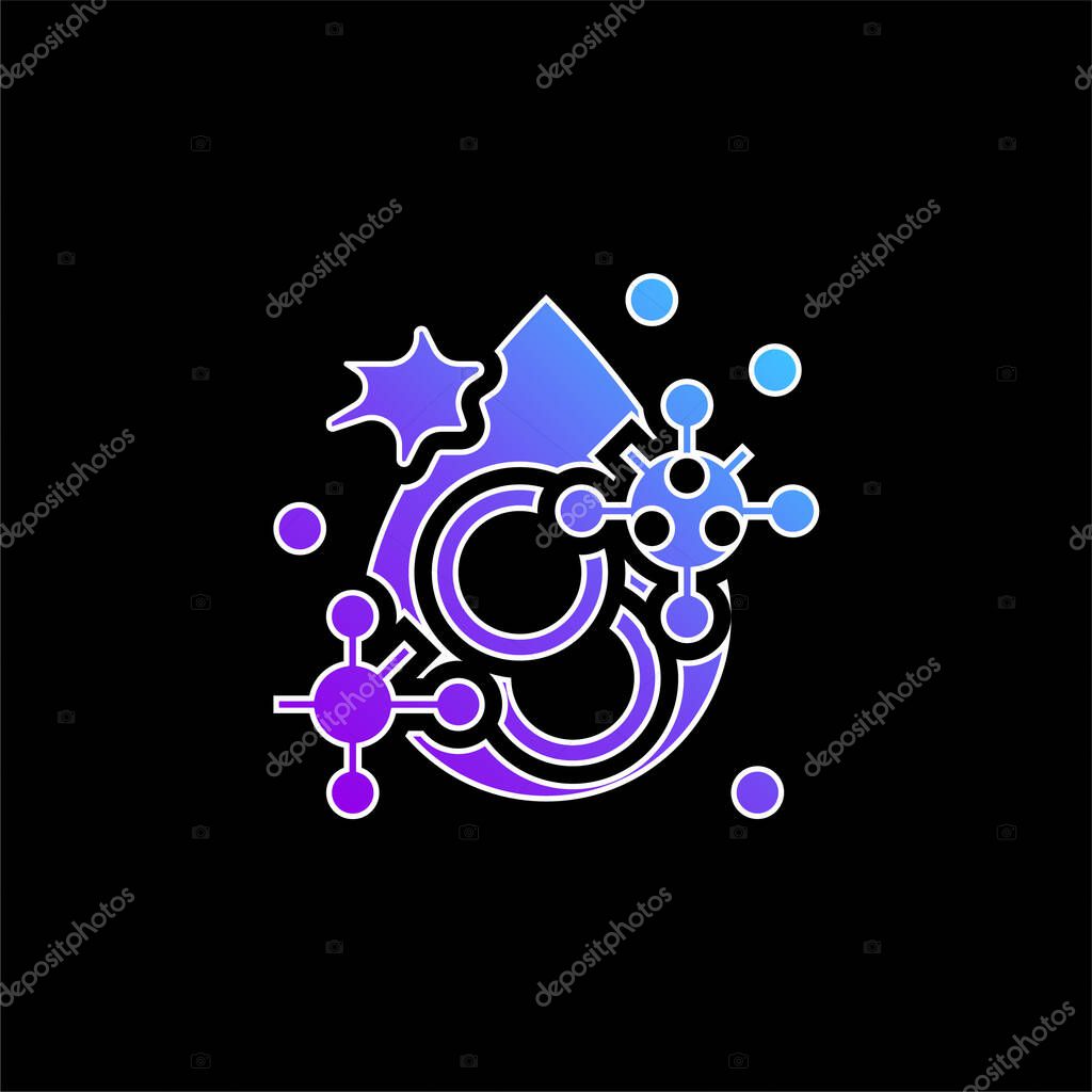 Blood blue gradient vector icon