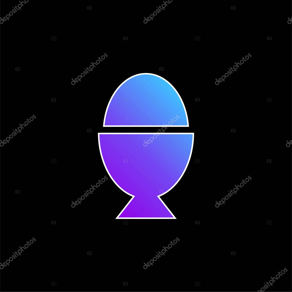 Boiled Egg blue gradient vector icon