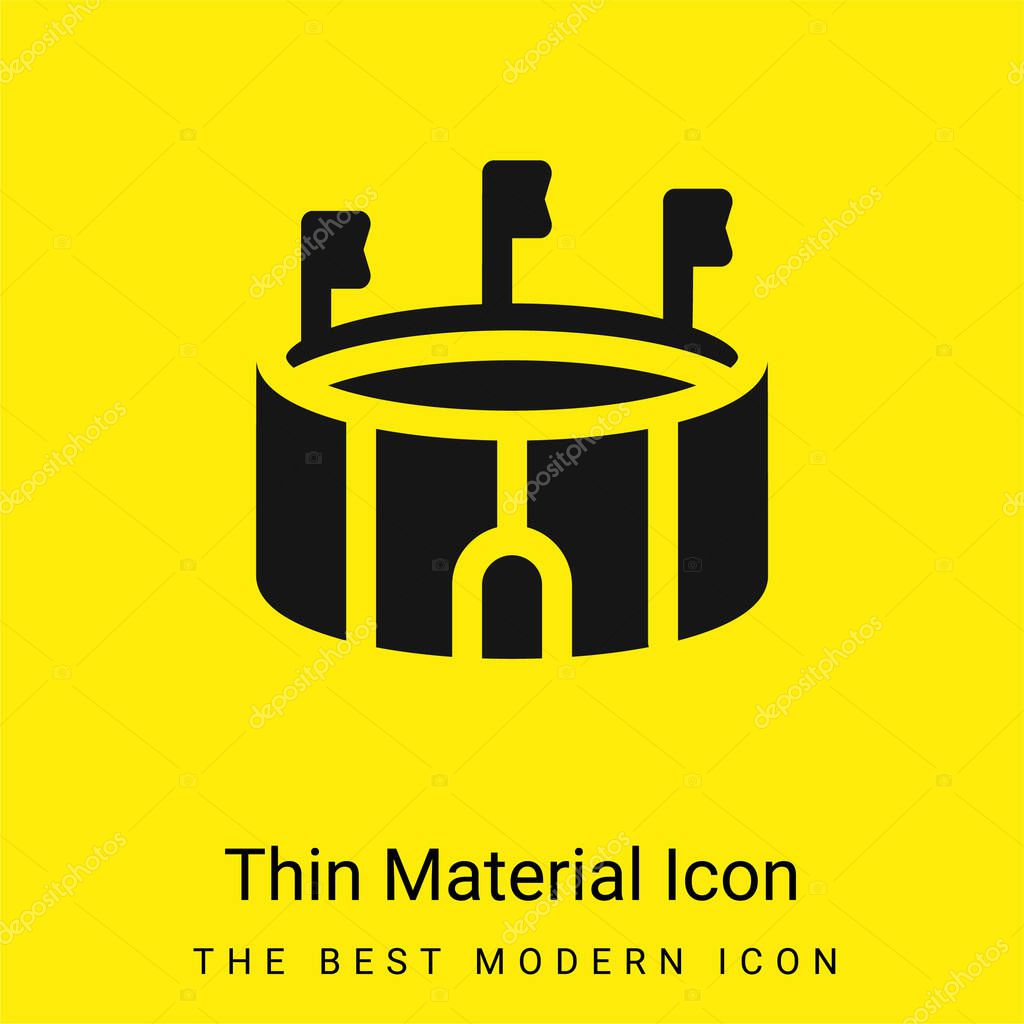 Arena minimal bright yellow material icon