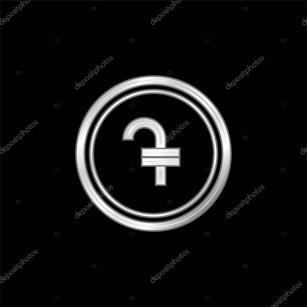 Armeniam Dram silver plated metallic icon