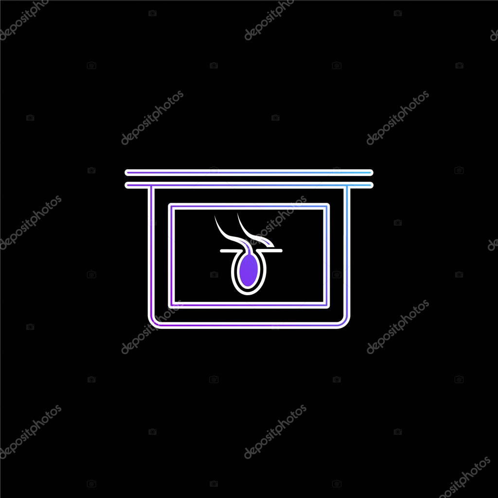 Body Part X Ray Internal Vision blue gradient vector icon