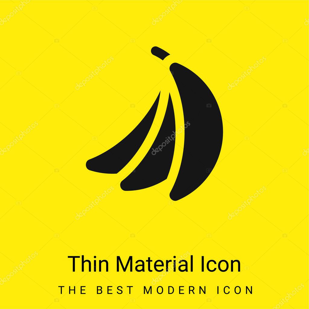 Banana minimal bright yellow material icon