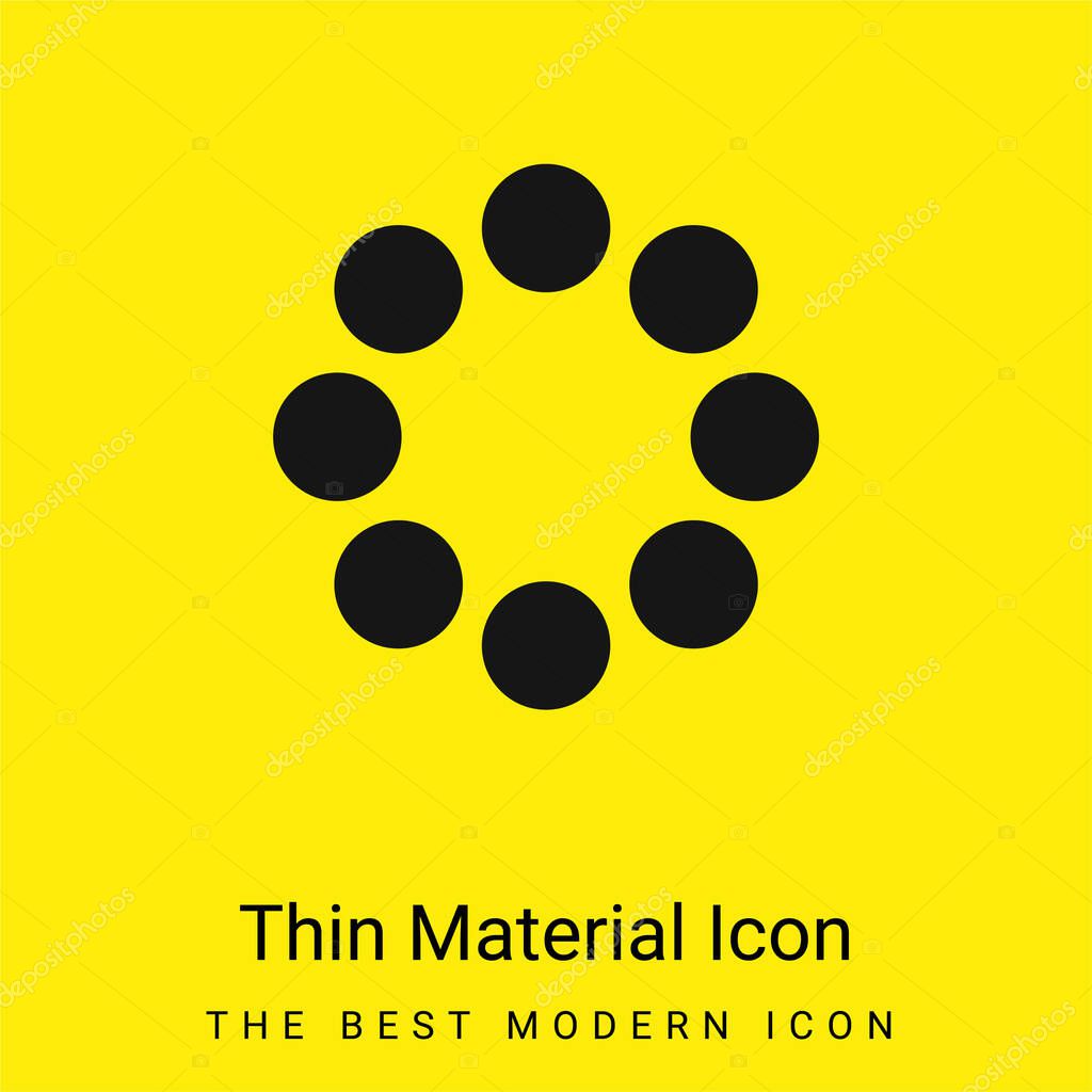 Bead minimal bright yellow material icon