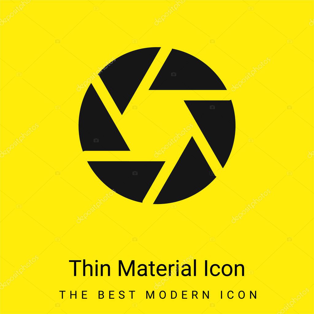 Aperture minimal bright yellow material icon